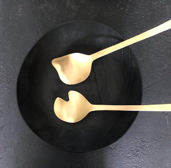 Couverts à salade en laiton – Image 4