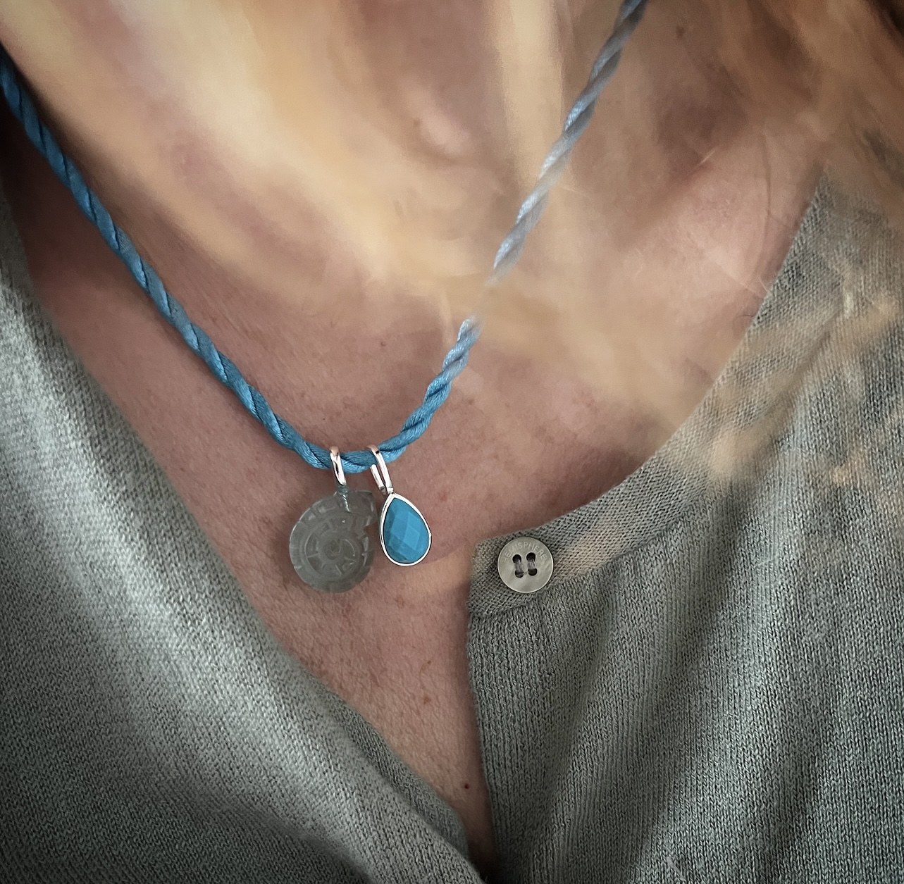 Collier Pink Sand Summer - turquoise et silver – Image 4