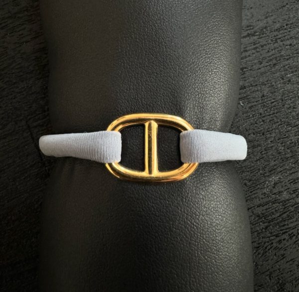 Bracelet Fizz plaqué or bouée - gris