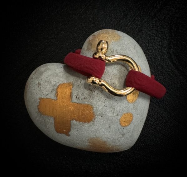 Bracelet Absolu doré - bordeaux