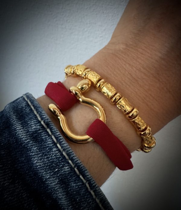 Bracelet Absolu doré - bordeaux – Image 2
