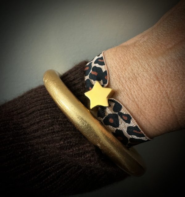 Bracelet ruban léopard étoile – Image 2