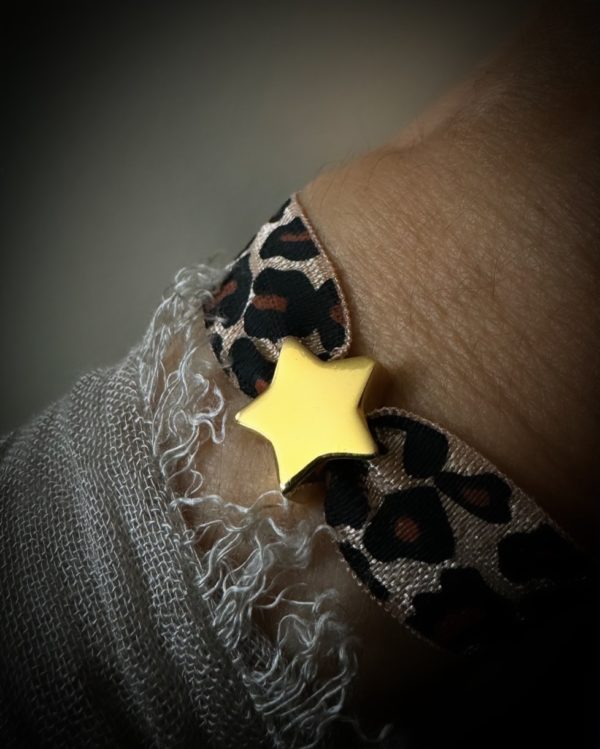 Bracelet ruban léopard étoile – Image 3