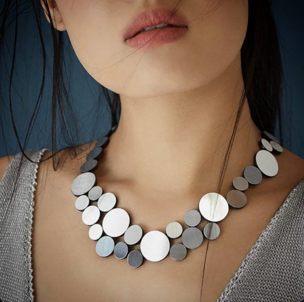 Collier Abstraction - silver