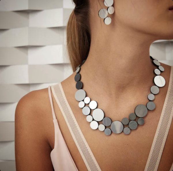 Collier Abstraction - silver – Image 2