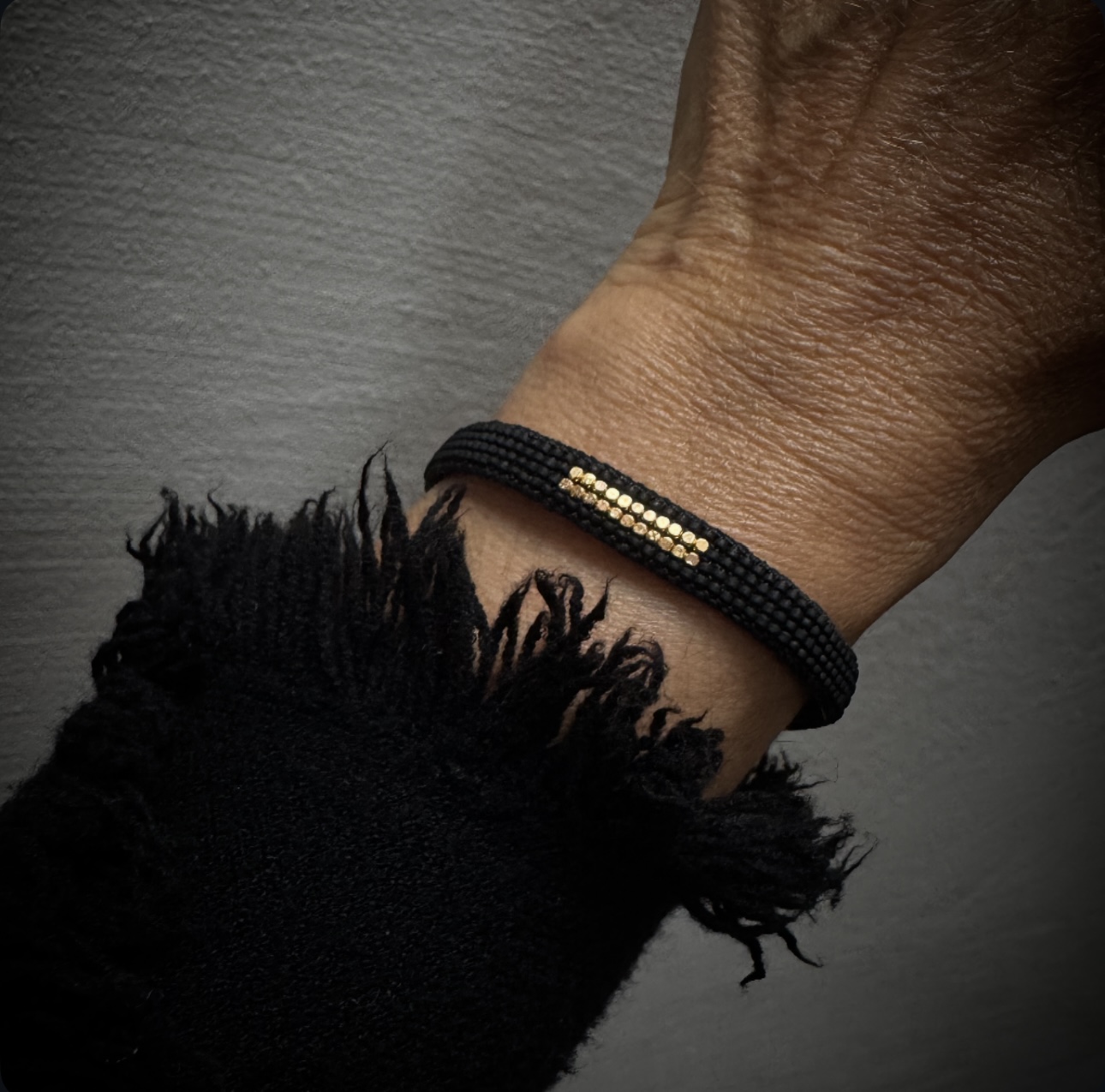 Bracelet cuir noir 1