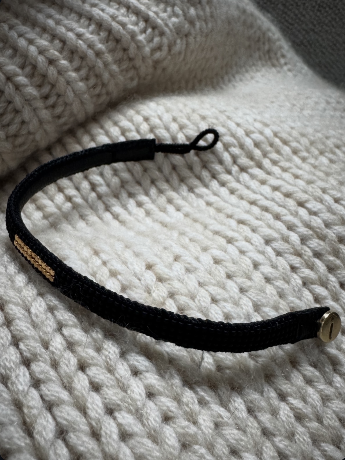 Bracelet cuir noir 1 – Image 2