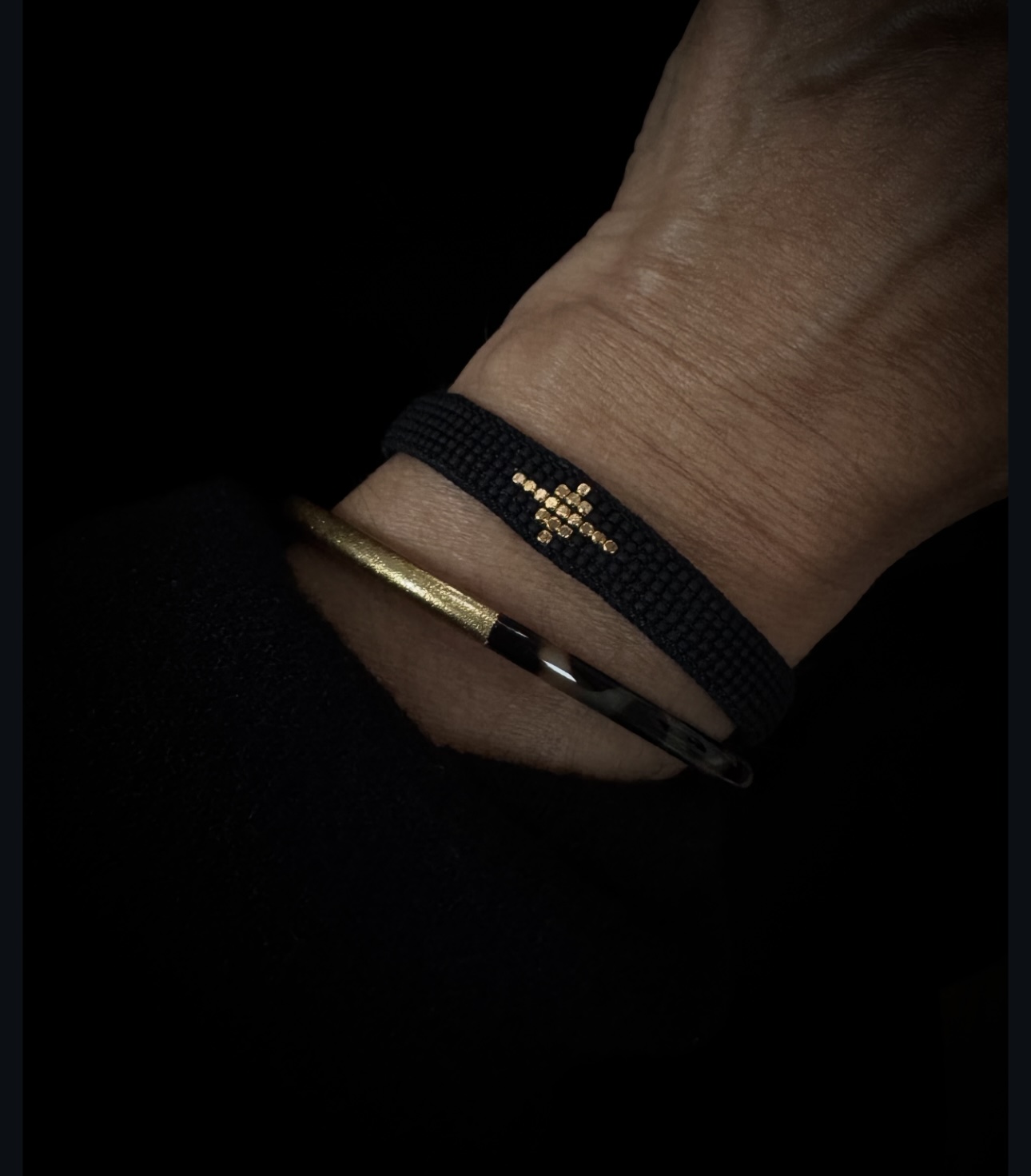 Bracelet cuir noir 2 – Image 4