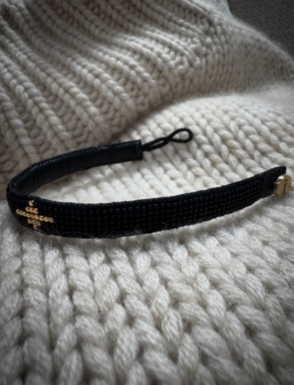 Bracelet cuir noir 2 – Image 2