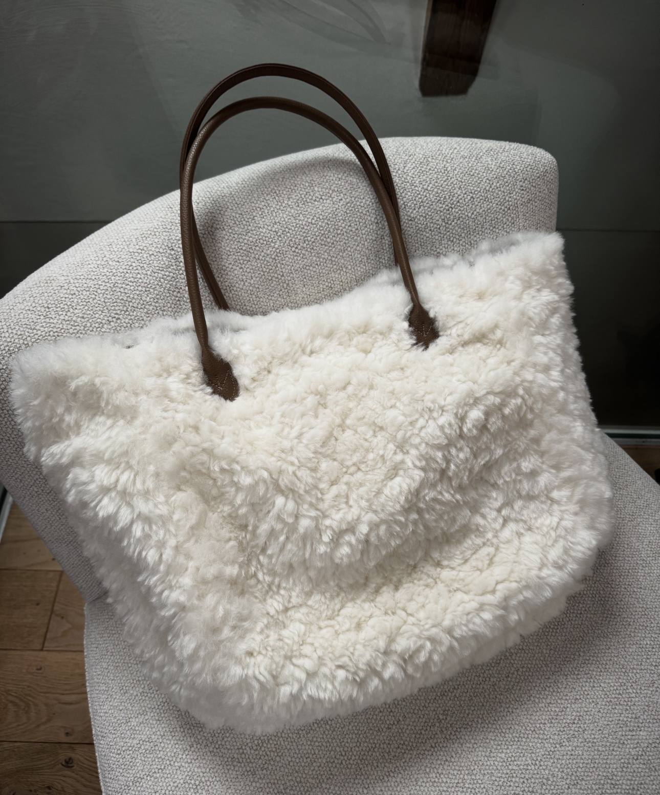 Sac grand cabas blanc doudou