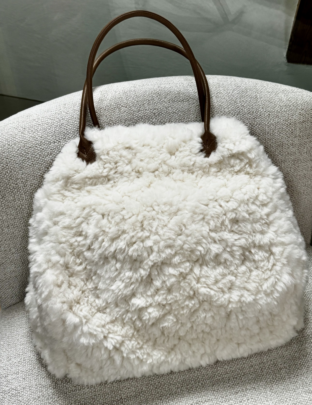 Sac grand cabas blanc doudou – Image 2